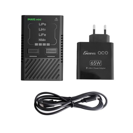 GensAce Imars Mini G-Tech USB-C 2-4S 60W Laddare med USB vägguttag
