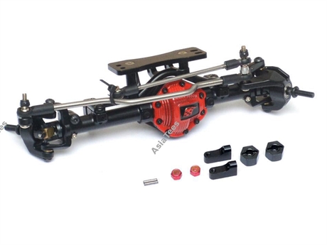 Boom Racing Complete Assembled Scale PHAT Front Axle Version 2 for D90/D110 Red