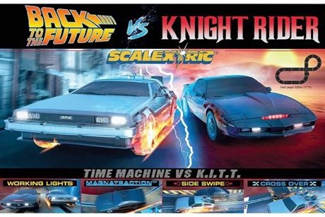 Scalextric Back to the Future vs Knight Rider 1980 Race Set C1431P