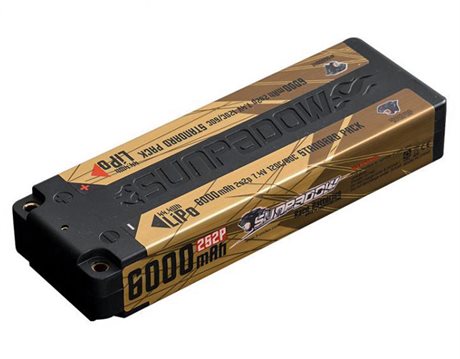 Sunpadow Li-Po Batteri 2S 7,4V 6000mAh 120C Stick Gold