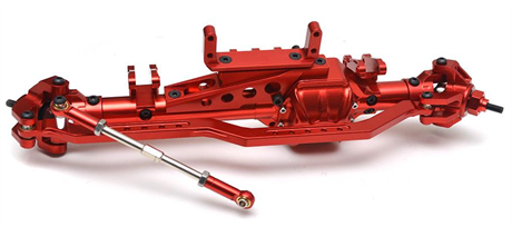 Boom Racing Complete Assembled Aluminium AR60 Front Axle Yeti Wraith Bomber Red