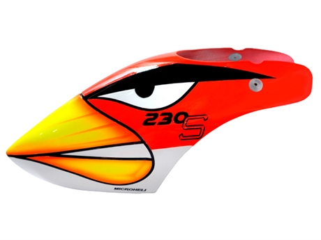 BLADE 230S V2 Airbrush Fiberglass Angry Bird Canopy Red
