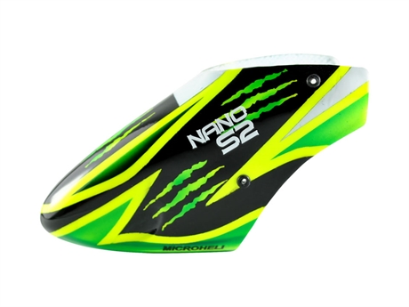 BLADE NANO S2 Airbrush Fiberglass Green Scratch Canopy