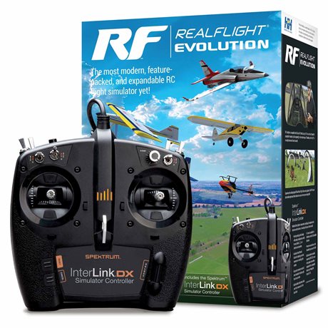 RealFlight Evolution Flygsimulator med InterLink DX Controller