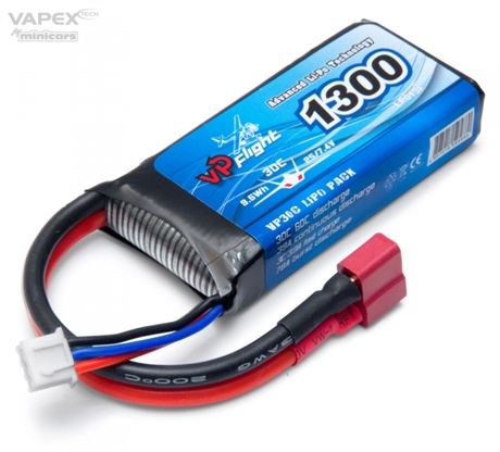 Vapex Li-Po Batteri 7.4V 1300mAh 30C T-Kontakt